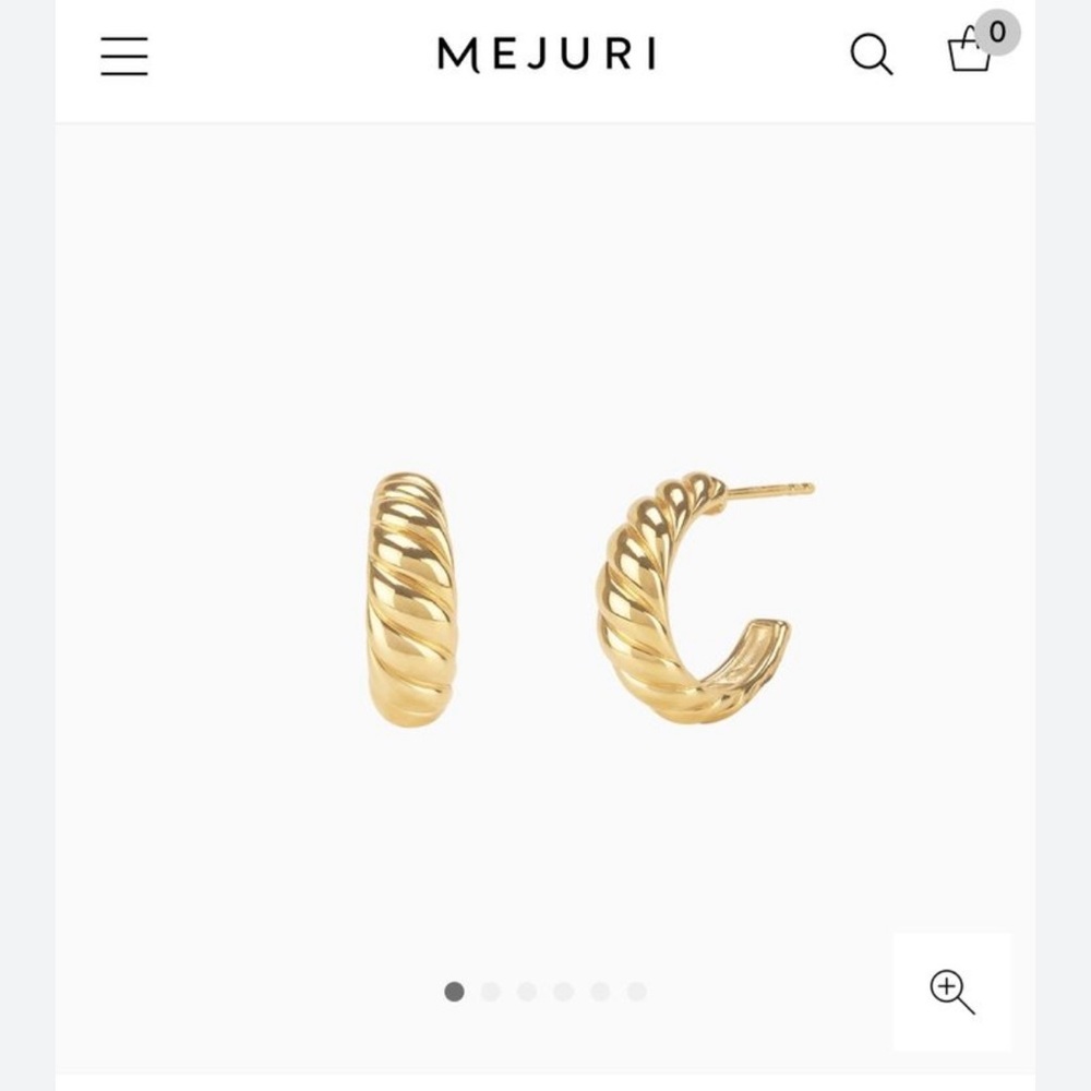 Mejuri Gold Vermeil Croissant Dome Earrings